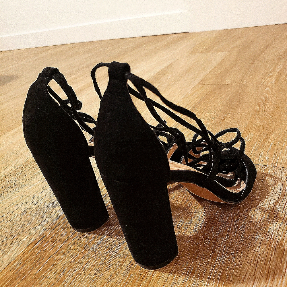 Chamois leather Strappy Stiletto Sandals👠